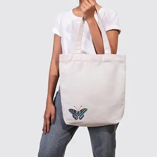 BENECREAT 4 Sheets 60PCS Stick and Stitch Embroidery Paper, Butterflies and Flowers Theme Stabilizer Water Soluble Hand Sewing for Carves, Shirts, Coats, Bags, Towels - color: Butterflies and Flowers