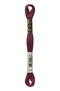 DMC 117-315 Mouline Stranded Cotton Six Strand Embroidery Floss Thread, Dark Antique Mauve, 8.7-Yard