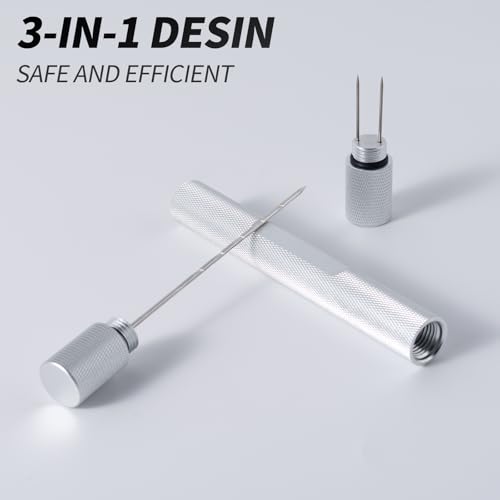 Goshentech Punch Tool Set,Ventilator Needle,Draw Enhancer Tool Needle(Silver) - color: Silver