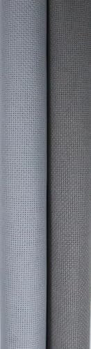KCS 2 pc of 15" x 18"(38cmx45cm) 18 Count Cross Stitch Cotton Aida Cloth Needlework Fabric Box (Light Grey+Medium Grey,18CT) - color: Light Grey+medium Grey, size: 18CT