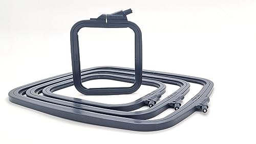 Nurge Square Embroidery Hoop - Plastic Cross Stitch Frame for Needlepoint & Embroidery - Adjustable Craft Hoop - Anthracite - No:2 (Small) - color: Anthracite, size: No:2 (Small)