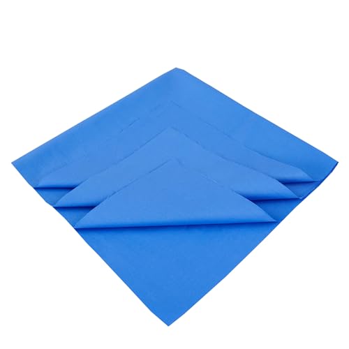 7PCS Solid Color Cotton Fabric Squares 20" x 20" Fat Quarter Fabric Bundles Craft Fabric for Patchwork Sewing Quilting Crafting DIY (Blue) - color: Blue