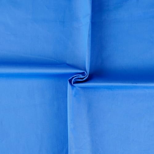 7PCS Solid Color Cotton Fabric Squares 20" x 20" Fat Quarter Fabric Bundles Craft Fabric for Patchwork Sewing Quilting Crafting DIY (Blue) - color: Blue