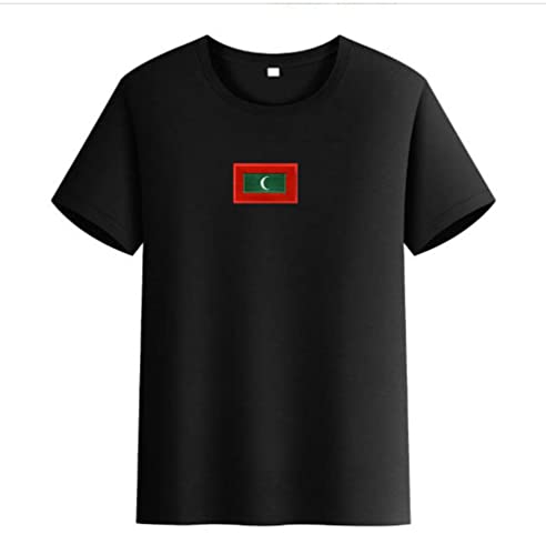 2 PCS Asia Flag Patches Hook and Loop Fastener Embroidered Tactical Military National Asia Patch (Maldives) - color: Maldives