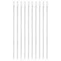 uxcell 50 Pcs Large Eye Sewing Needles, 2.28 Inch 0.9mm High Carbon Iron Embroidery Thread Needle Sewing Big Eye Needle Knitting Needles for Hand Sewing Art Crafts, Silver - size: 58mm, 0.9mm