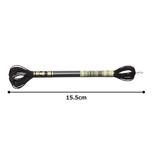 DMC Light Effects Embroidery Floss - 8.7yd - 6/Pkg - Black (E310) - color: Black (E310)