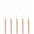 Hair Extension Loop Needle Threader Set - 5PCS Premium Quality Tools for Hair and Feather Extensions （9.2 inch）