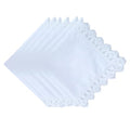 6 Pack of Ladies Embroidery Cotton Handkerchiefs Lace Wedding Hankies - color: B02-8864