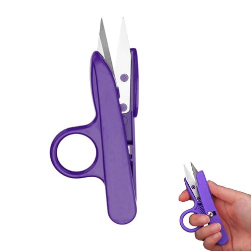 Thread Snips Scissors for Sewing Small Plastic Sewing Nippers Embroidery Snippers Craft Snip Cutters and Thread Clippers for Cutting Thick Fabric and Fishing Line(Purple)