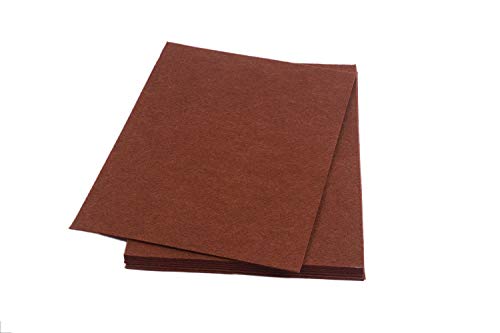 YYCRAFT Stiff Felt Sheets Thick Felt 9 Inch X 12 Inch - 12 Pcs Pack, Brown - color: Brown