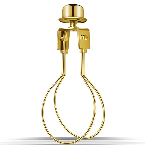 Clip on Lampshade Adapter, Shade Light Bulb Clip Adapter(1 Pcs, Gold) - color: Gold