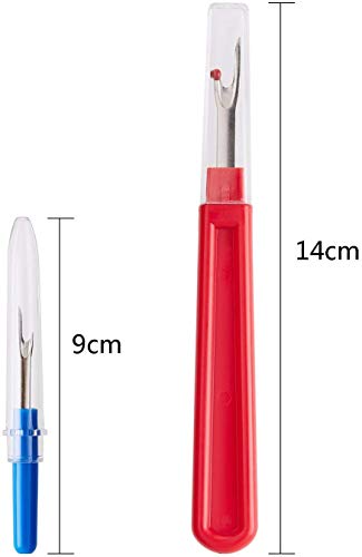 CampTek Seam Ripper, Sewing Stitch Ripper and Thread Remover Tool Kit, 2 Big+2 Small Embroidery Cutter and 1 Thread Snip(Yellow) - color: Yellow