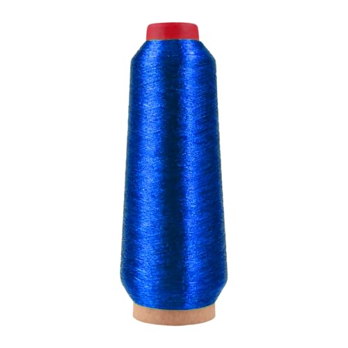 Mandala Crafts Metallic Royal Blue Embroidery Floss for Sewing, 3281 YD - color: Royal Blue, size: 3000M 3281 Yard