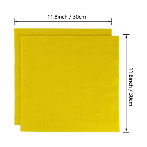 Jtnohx Soft Light Yellow Felt Sheets Flexible Felt Fabric for Crafts 12" - color: Light Yellow