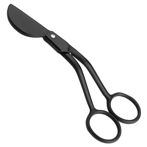 Duckbill Scissors for Applique & Embroidery - Double Curved, 6", Black - color: Black