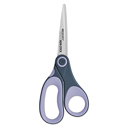Westcott Titanium Bonded Non Stick Scissors, Purple, 8" - size: 8-Inch