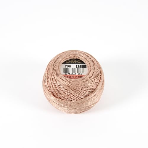 DMC 116 12-758 Pearl Cotton Thread Balls, Very Light Terra Cotta, Size 12