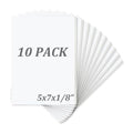 Mat Board Center Pack of 10 Acid-Free Foam Boards White 5x7 inch 1/8" Thick - color: White, size: 5x7