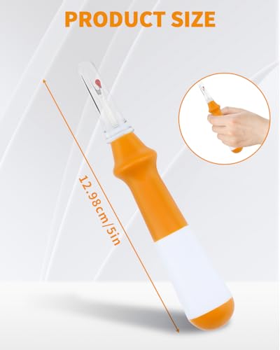 Needle and Thread Seam Ripper, Rippers for Sewing and Thread (Orange) - color: Orange