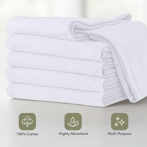 Utopia Kitchen White Flour Sack Towels [24 Pack - 28 x 28 Inch] 100% Cotton - color: White, size: 24 Pack