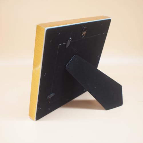 4x4 Gold Picture Frame, Real Glass, MDF, Black Backing, Wall/Tabletop - color: Gold, size: 4x4