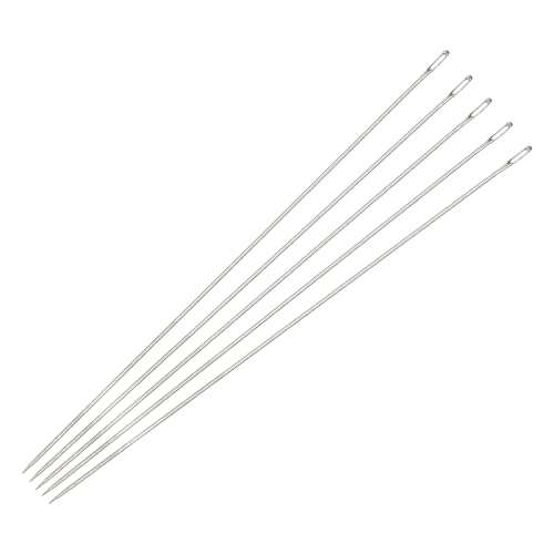 uxcell 50Pcs Beading Needles Fine Thin Long Straight Sewing Embroidery Threads Stainless Steel 3.94 Inch 0.4mm Wire Diameter - size: 100mmx0.4mm