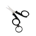 Munkees Mini Folding Scissors Keychain - Stainless Steel Portable & Foldable Travel Cutter Pocket Key Ring - Small Key Chain, Scissor Tool for Crafting, Emergency, Survival, Camping & Outdoors (1)