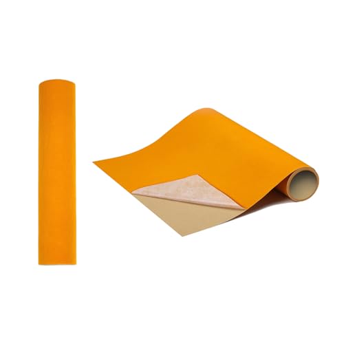 Mesheshe 2PCS Self Adhesive Felt Fabric,Soft Velvet Drawer Liner,DIY Velvet Fabric for Art & Crafts,Jewelry BoxFelt Liner,Solid Color Felt Wallpaper (14.6''x39.4'',Yellow) (XHMSS23-2pcsDaHao-Yellow) - color: Yellow