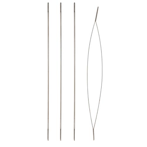 The Beadsmith Big Eye Beading Needles, 2.125 inches, 4 per Card, Sharp Points, Use for General Sewing, Weaving and Embroidery, Very Easy to Thread - size: 2.13" Long - 4 Needles