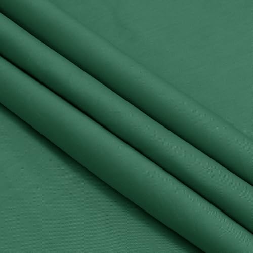 Homiest Dark Green Cotton Broadcloth Fabric by The Yard, 5Yards x56In - color: Dark Green, size: 5 Yards