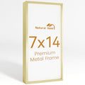 7x14 Aluminum Metal Picture Frame,Tempered Glass Gold Photo Frame 7x14 for Family Photo,Posters,Art,Document to Wall Mount Horizontally or Vertically - size: 7x14