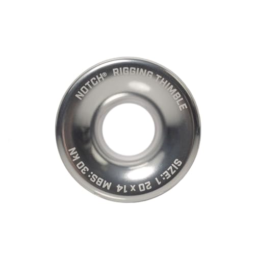 Notch Non-Anodized Aluminum Rigging Thimbles for Lines 14mm-28mm - size: # 1 (20mm x 14mm)