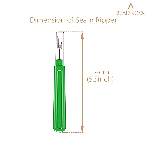 BEADNOVA Thread Cutter 12pcs Thread Remover Big Stitch Eraser Seam Rippers for Embroidery Crafting Stitch Removing (4 Colors) - color: 12pcs