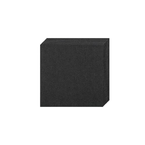10 PCS Black Aida Cloth 14 Count Cross Stitch Fabric (7.8×7.8 Inch) - size: 7.8×7.8 Inch