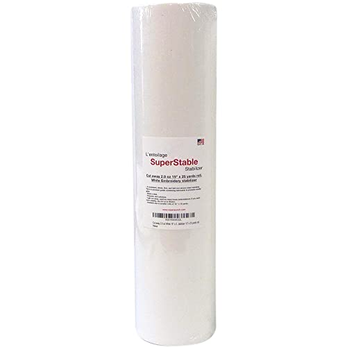 Superpunch Cutaway Embroidery Stabilizer, 2.0 oz, White, 15 in x 25 yd - size: 15" x 25 yards roll