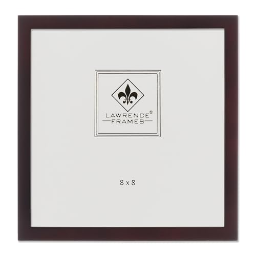 Lawrence Frames 755988 Espresso Wood Picture Frame, 8x8, Dark Walnut - color: Dark Walnut, size: 8x8