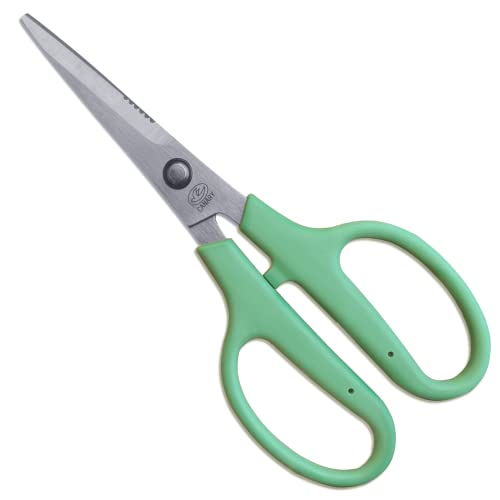 CANARY Japanese Craft Scissors with Wire Cutter 6.8", Soft Grip Handle, Sharp Japanese Stainless Steel Blade, Made in JAPAN, Green - size: Craft (Soft Grip)