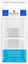 DMC 1767-26 Tapestry Hand Needles, 6-Pack, Size 26 - size: Size 26