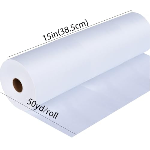 YIFHXY Cut Away Fabric Stabilizer for Embroidery 15in x 50yd/Roll, Cut Away Embroidery Stabilizer Backing - Medium Weight 2.5 oz Cutaway Embroidery Stabilizers - for Machine Embroidery and Hand Sewing - size: 15in x 50 yd/Roll