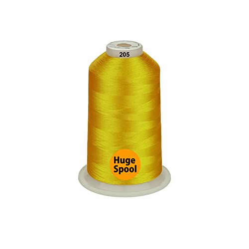 Simthread - 33 Selections - Various Assorted Color Packs of Polyester Embroidery Machine Thread Huge Spool 5500Y for All Sewing Embroidery Machines - 3 Differ Yellow - color: 3 Differ Yellow