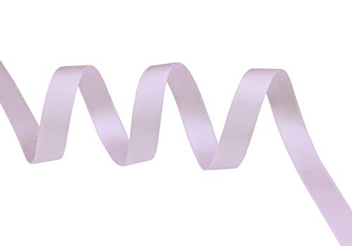 ITIsparkle 3/8" Inch Double Faced Satin Ribbon 50 Yards-Roll Set for Gift Wrapping Scrap Books Party Favor Hair Braids Baby Shower Decoration Floral Arrangement Craft Supplies, Lilac Mist Ribbon - color: Lilac Mist