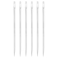 uxcell 6 Pcs Large Eye Sewing Needles, 3.94 Inch 2.3mm Steel Embroidery Thread Needle Sewing Big Eye Needle Knitting Needles for Hand Sewing Art Crafts, Silver - size: 100mm, 2.3mm