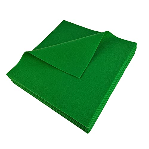 Jtnohx Soft Green Felt Sheets Flexible Felt Fabric for Crafts 12" 20Pcs - color: Green