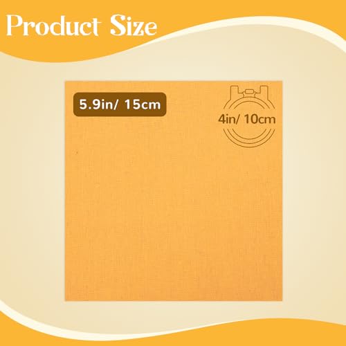12 Sheets 12 Colors Embroidery Fabric Linen Needlework 5.9×5.9Inch - size: 5.9×5.9Inch