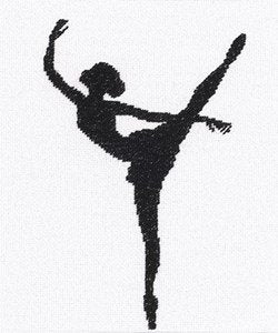 Lanarte Ballet Silhouette 2 Cross Stitch Kit - style: Ballet silhouette II