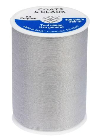 Coats & Clark Dual Duty All Purpose Sewing Thread 230A 400 Yards Each Spool 3 Pack Bundle with Bella's Crafts Needle Threaders (Nugrey) - color: Nugrey