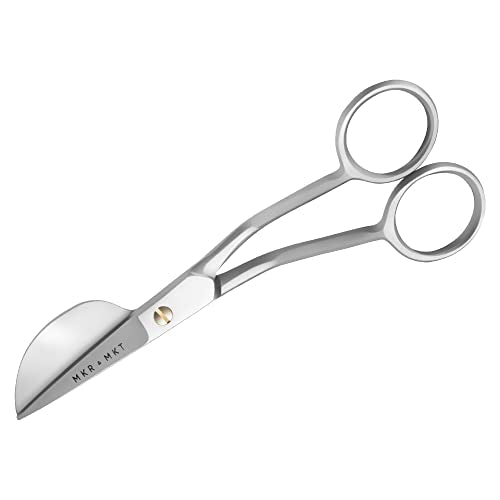 Duckbill Scissors for Applique & Embroidery - Double Curved, 6", Brushed - color: Brushed
