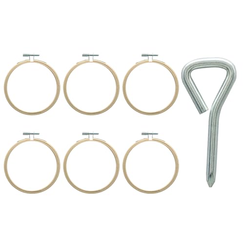 OSVJE 6 Pack Embroidery Hoop, 4 Inch, Small Bamboo Circle Cross Stitch - style: 4"