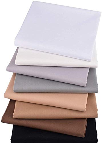 Aubliss 8pcs Fat Quarter Fabric Bundles (100% Cotton - 20'' x 20'') - color: 8pcs Solid Color