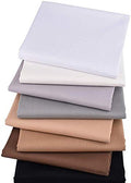 Aubliss 8pcs Fat Quarter Fabric Bundles (100% Cotton - 20'' x 20'') - color: 8pcs Solid Color